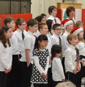 Our student singers taught us about the many holidays of December.