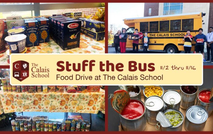 Calais Students lead Stuff the Bus Food Drive to help those less fortunate.