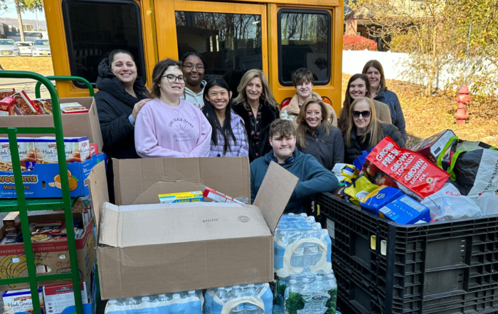 Seniors exceeded their food drive goal, collecting a whopping 3,121 pounds of non-perishable food for the Morris County Interfaith Pantry Network.