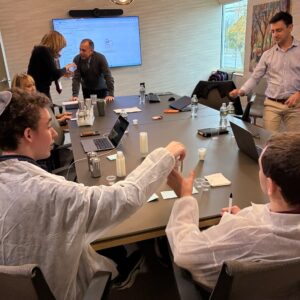 Leo & Liam are front and center at The Citromax Group, taking part in a client tasting presentation.